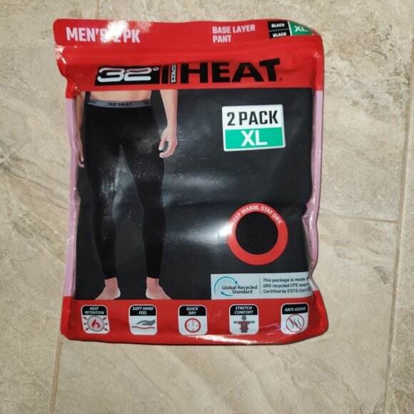 ✨ 32 DEGREES | Men's base layer heat pants (2 pack) - Picture 2 of 3